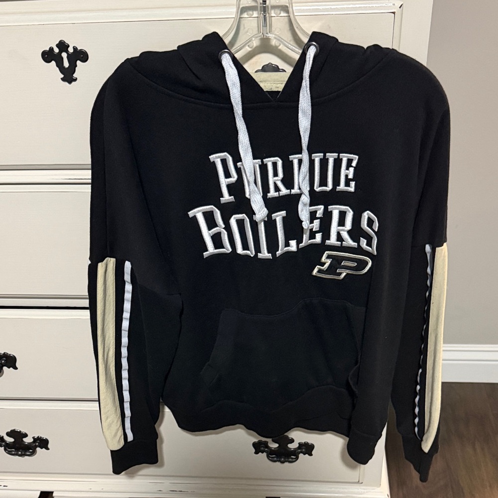 Colosseum Black and Cream Women's Hoodie